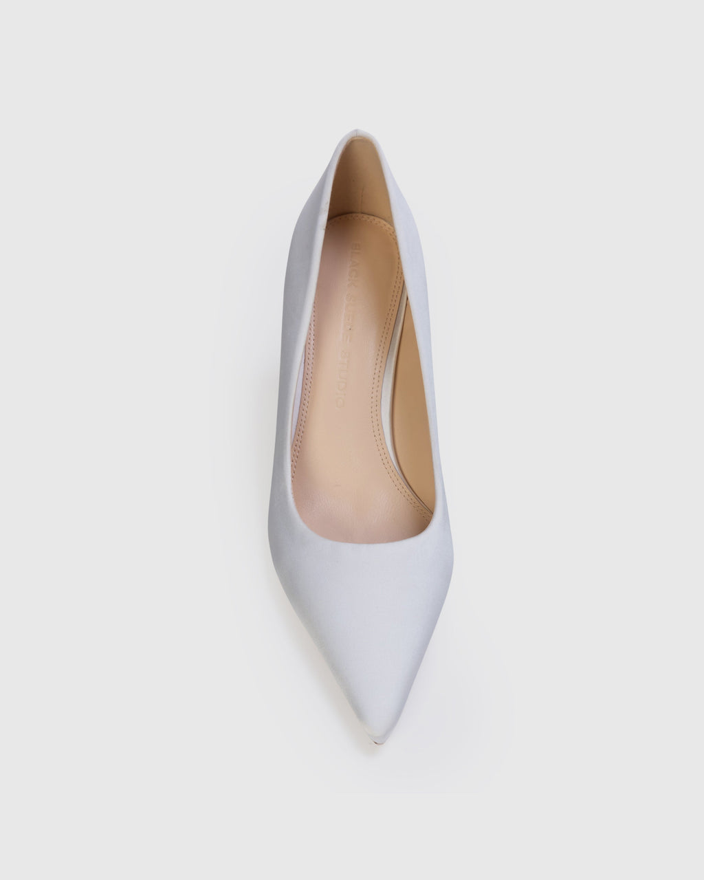 Mia 80 Pump in White Satin