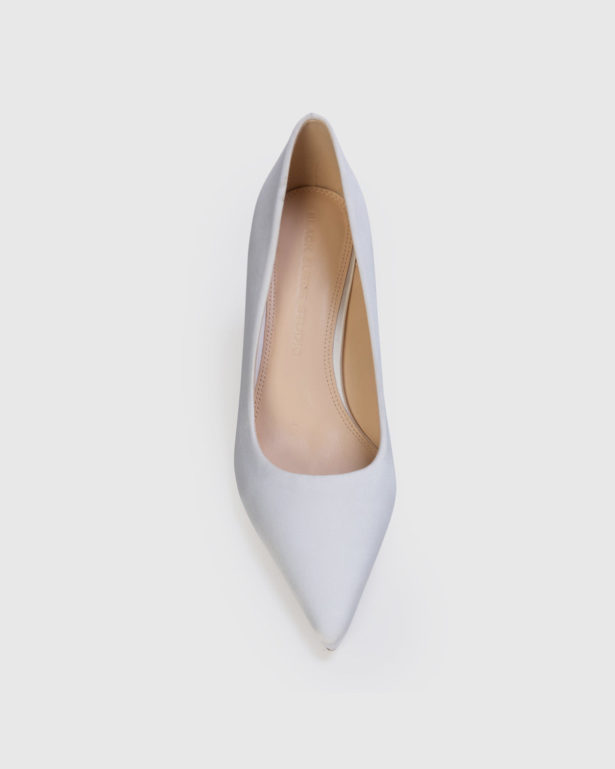 Mia 80 Pump in White Satin