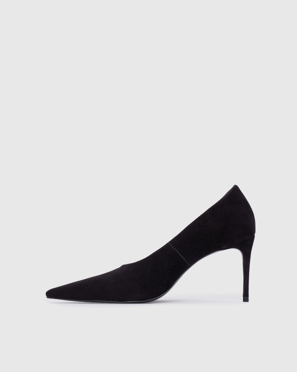 Jona 80 Pump in Black Suede