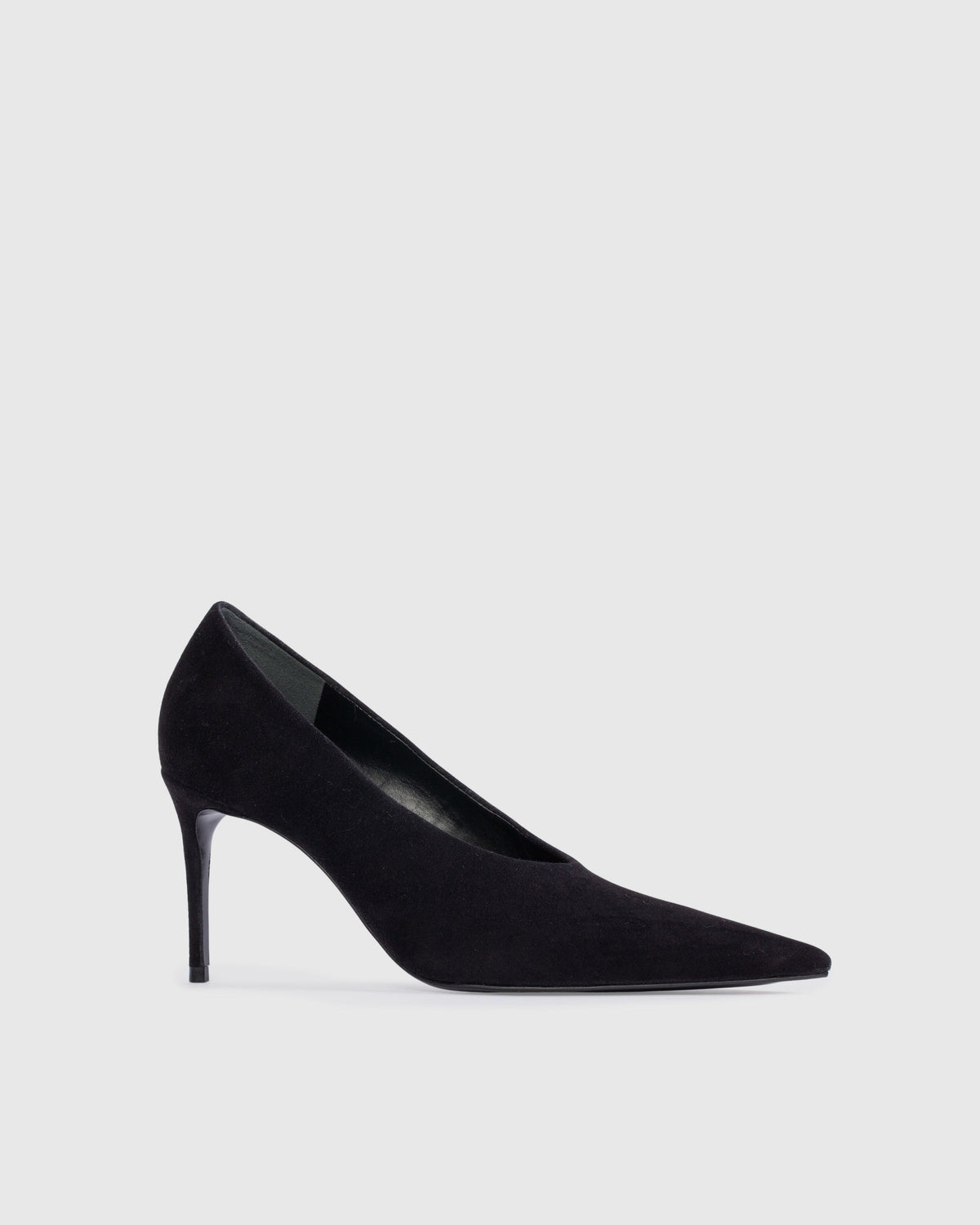 Jona 80 Pump in Black Suede