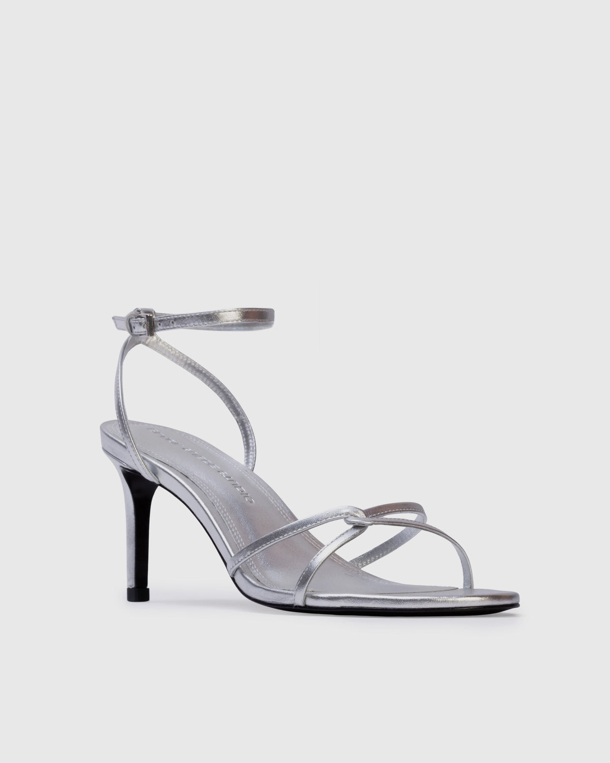 Miley 70 Sandal in Silver Metallic Leather