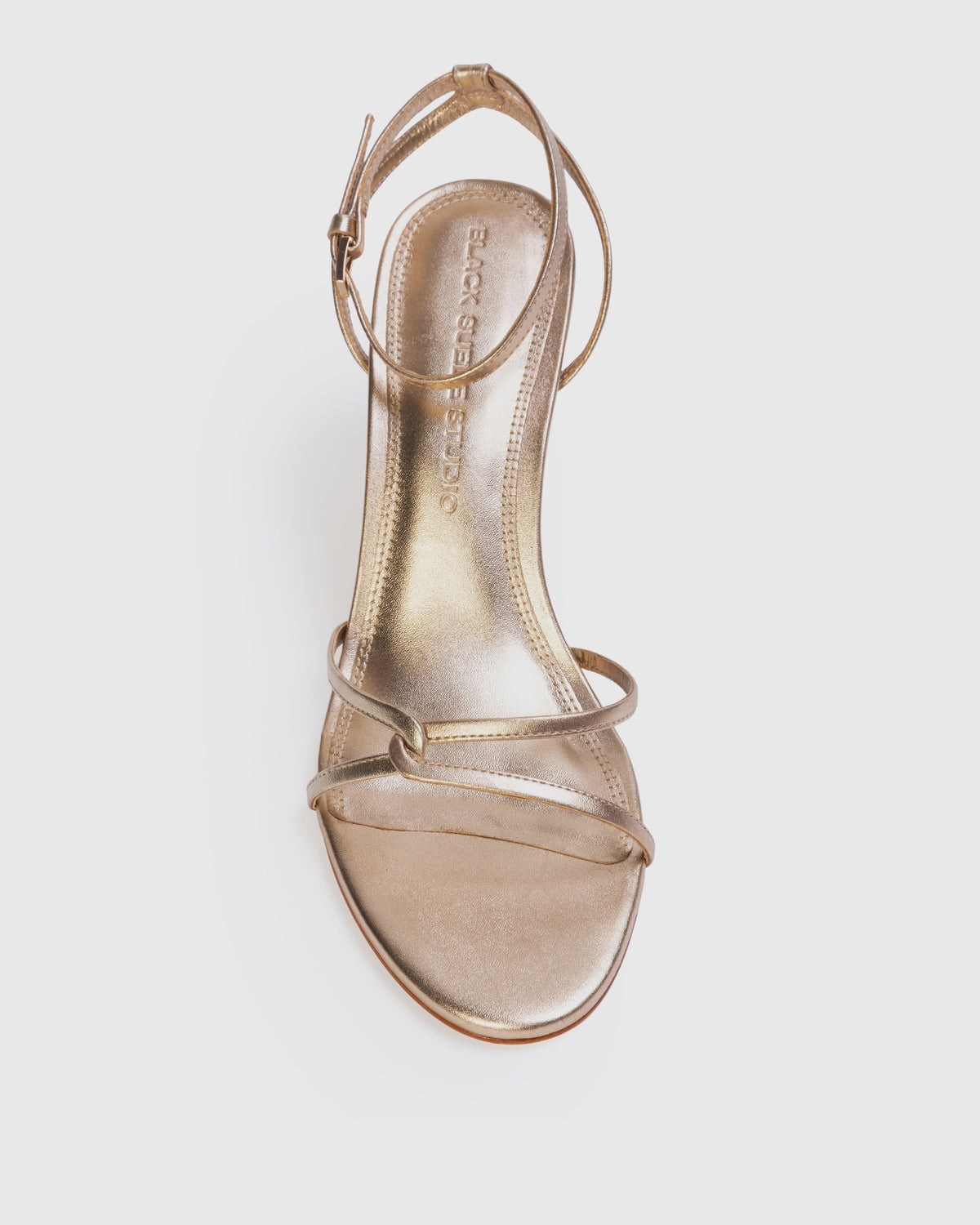 Miley 70 Sandal in Gold Metallic Leather