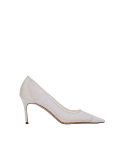 Mia 80 Pump in Ivory Lace