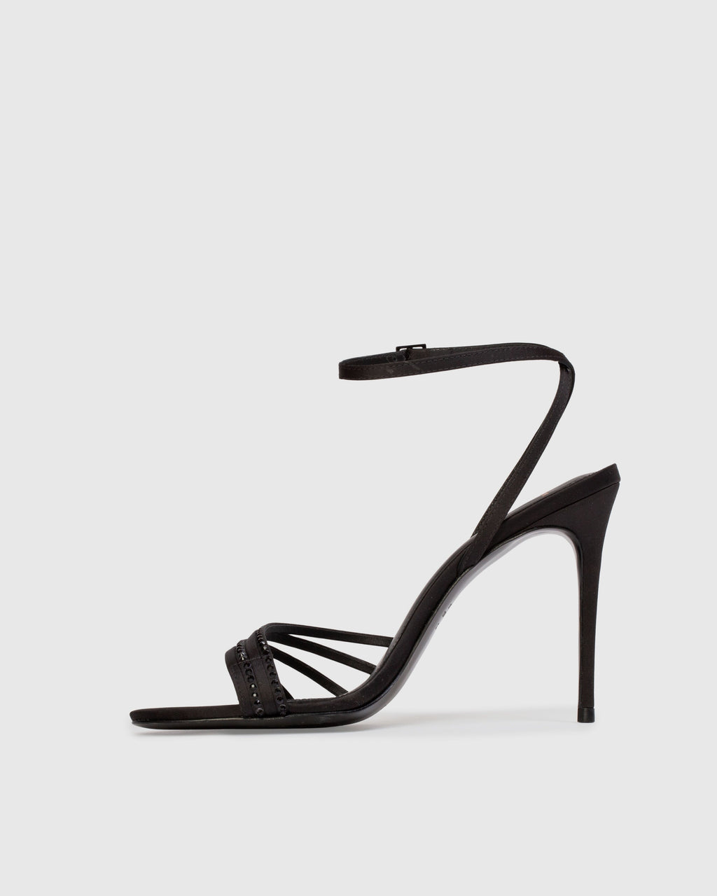 Ella 100 in Black Satin Embellished