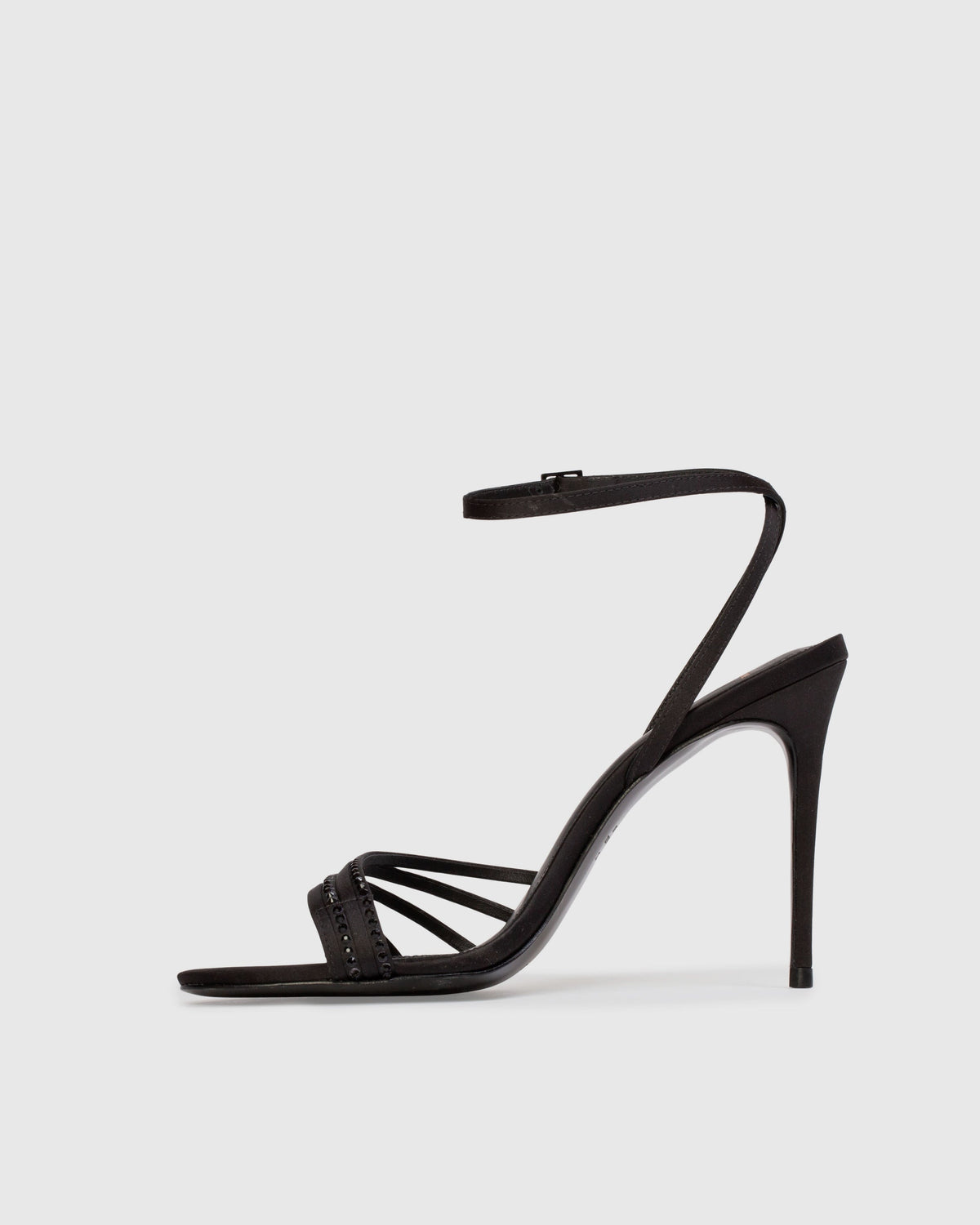 Ella 100 in Black Satin Embellished