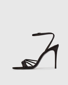 Ella 100 in Black Satin Embellished