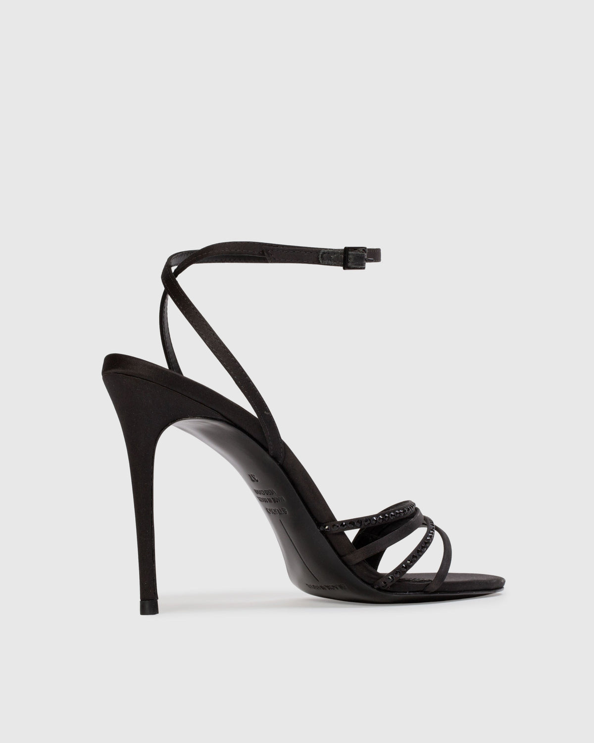 Ella 100 in Black Satin Embellished