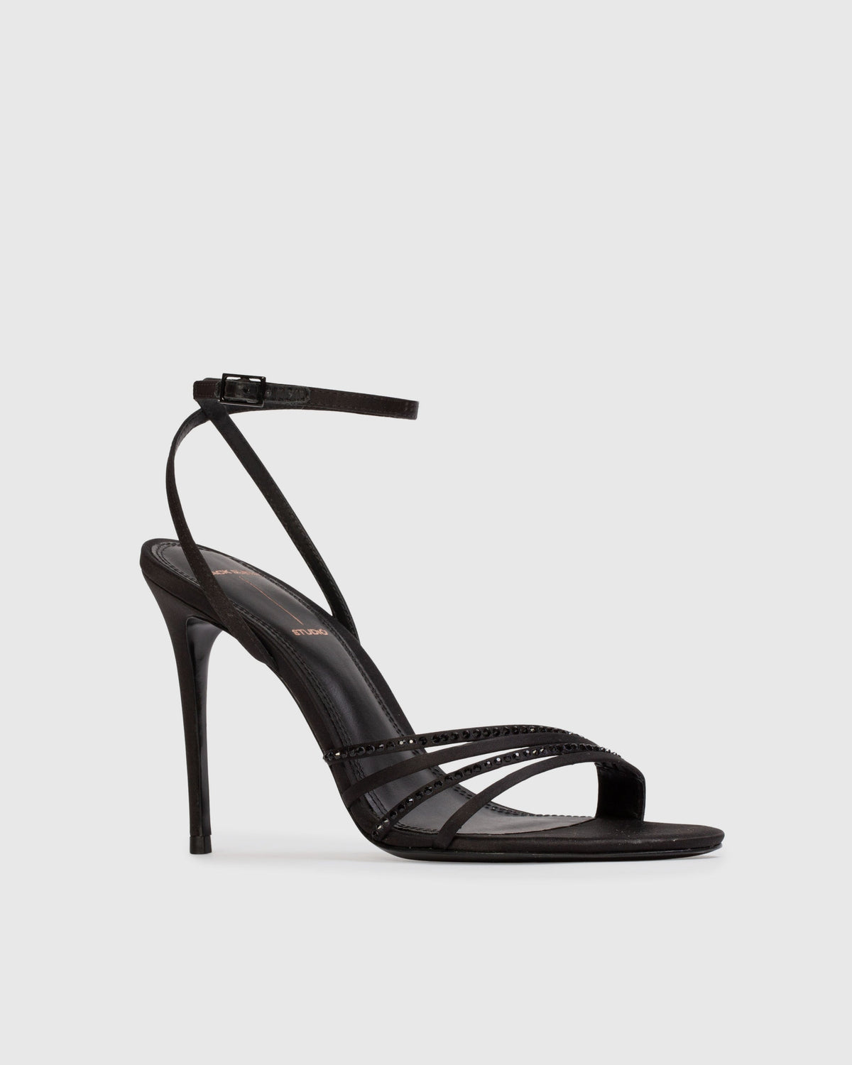 Ella 100 in Black Satin Embellished