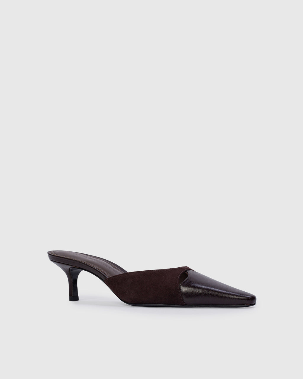 Rue 50 Mule in Hot Fudge Leather / Hot Fudge Suede