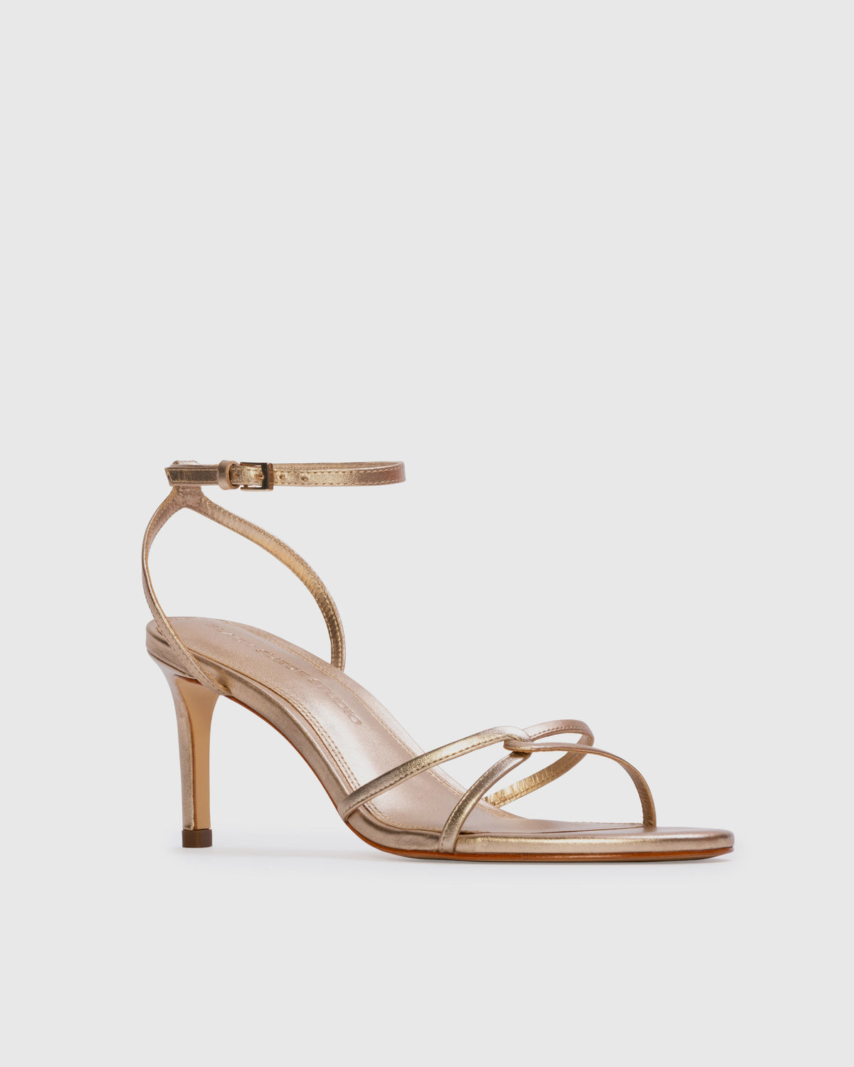 Miley 70 Sandal in Gold Metallic Leather