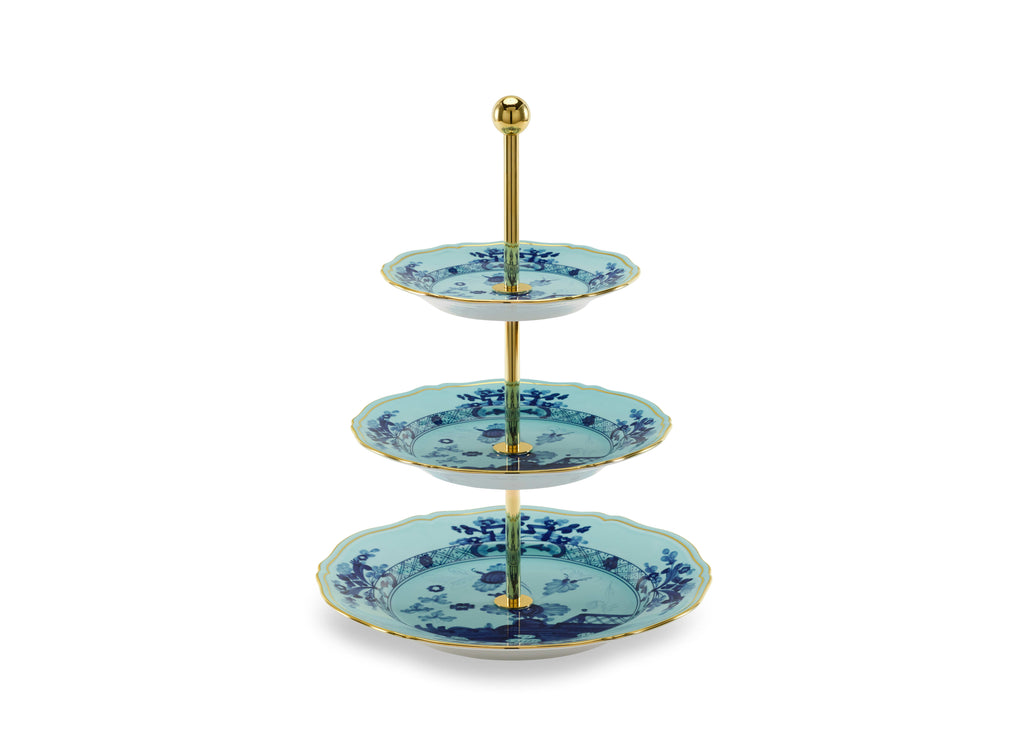 Oriente Italiano 3-Tier Serving Stand in Iris