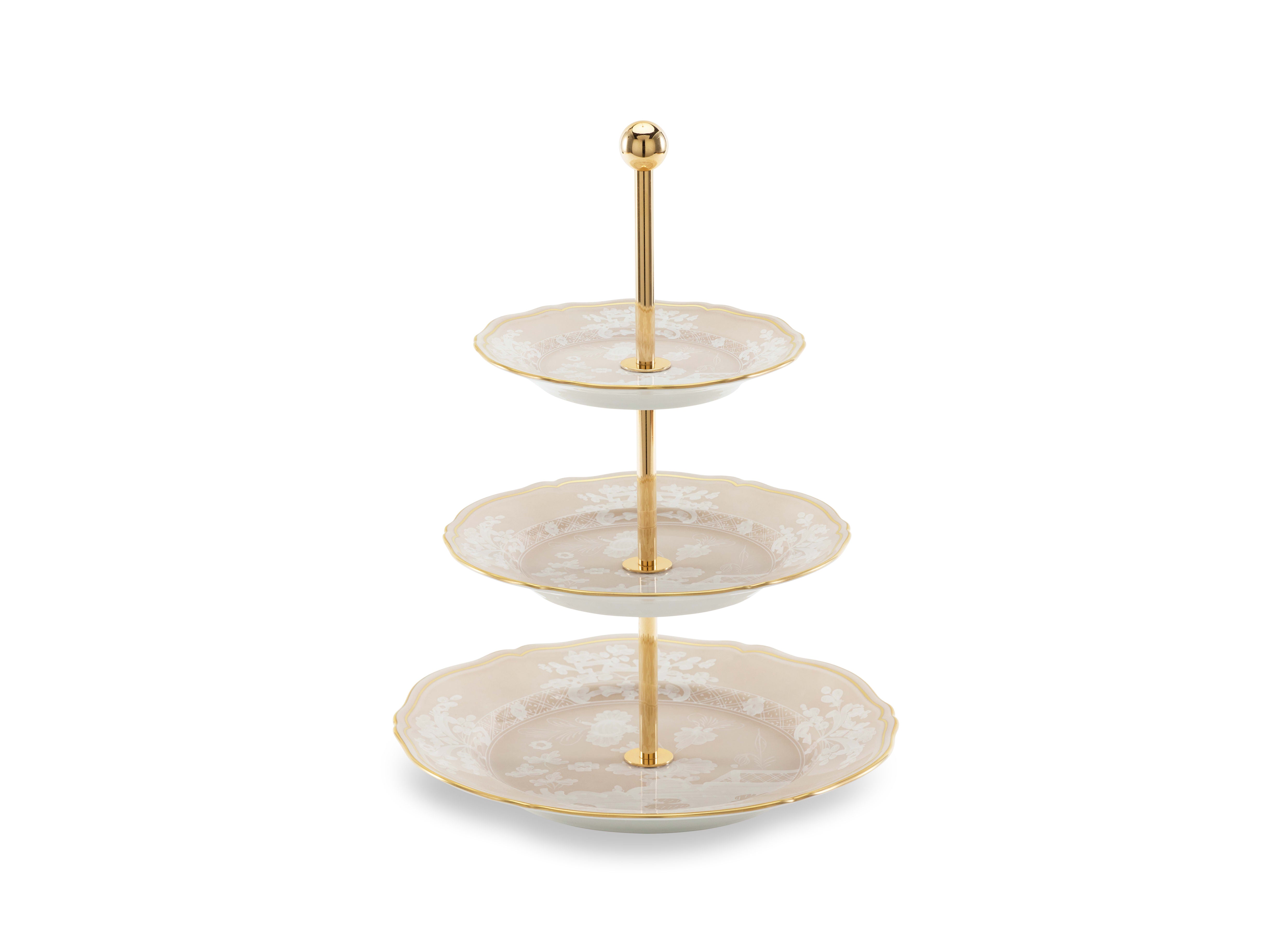 Oriente Italiano 3-Tier Serving Stand in Meringa