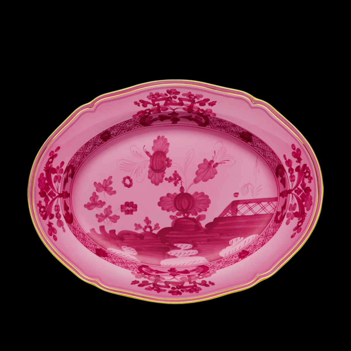 Oriente Italiano Large Oval Platter in Porpora