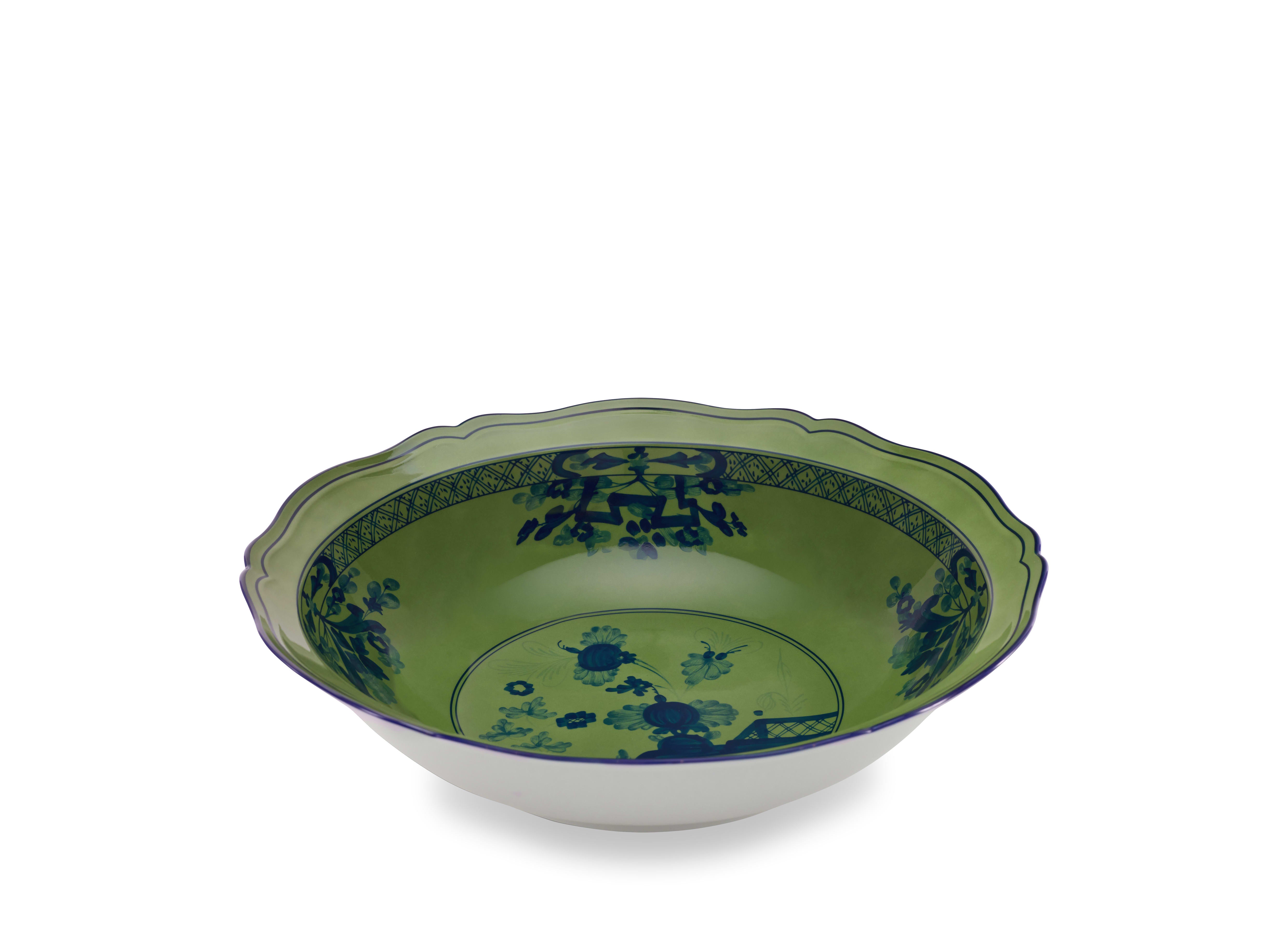 Antico Doccia Round Deep Tray in Malachite