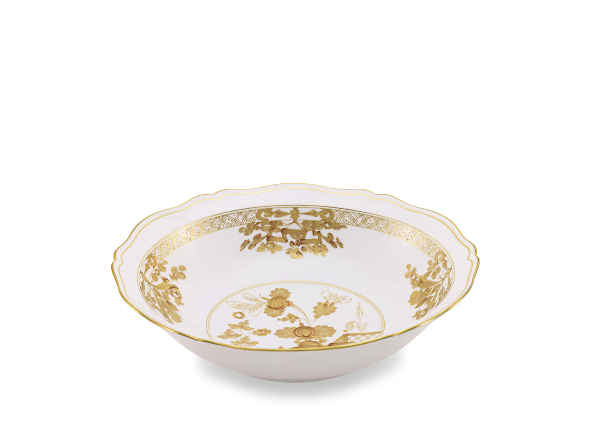 Antico Doccia Round Deep Tray in Aurum