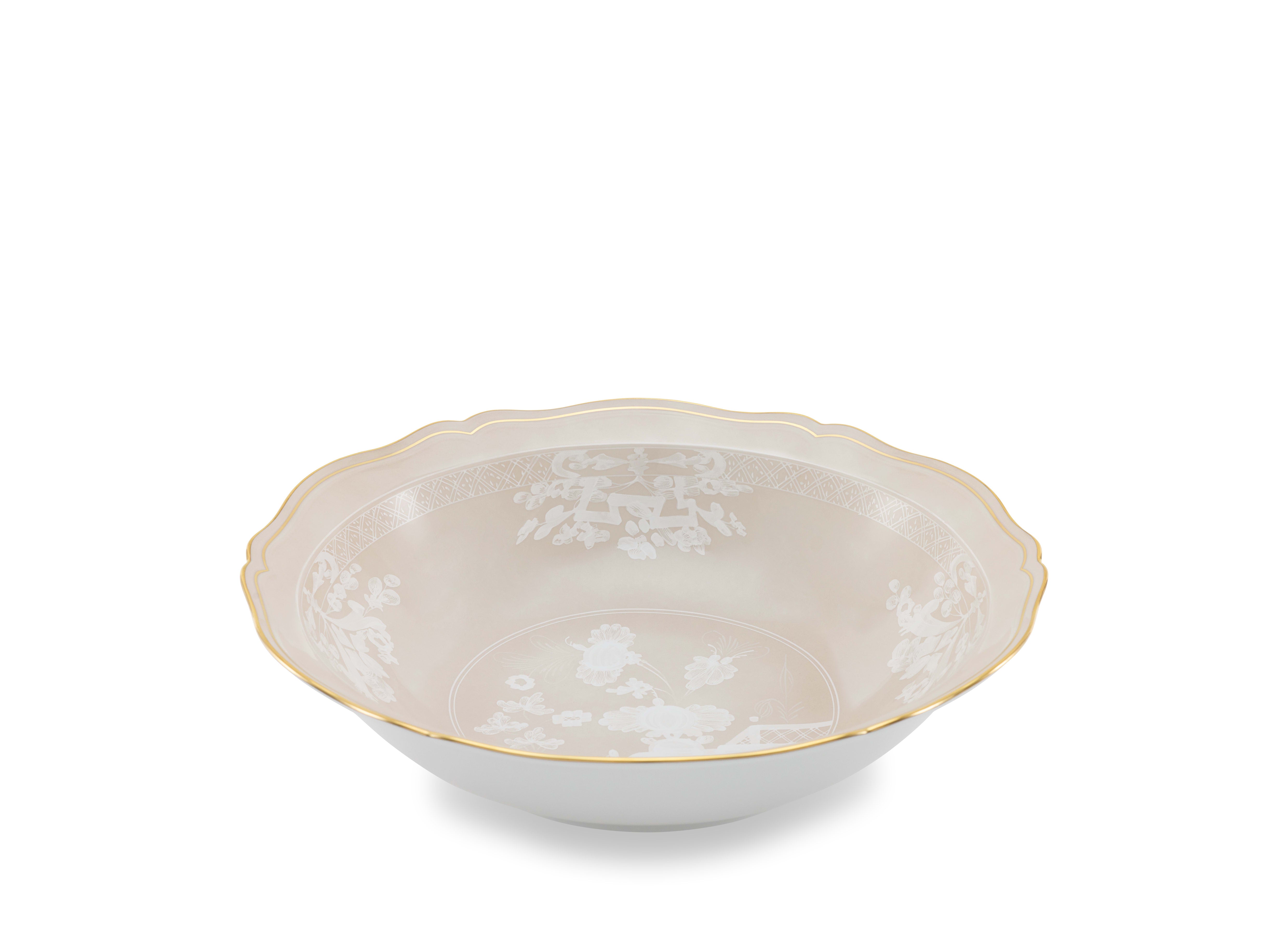 Antico Doccia Round Deep Tray in Maringa