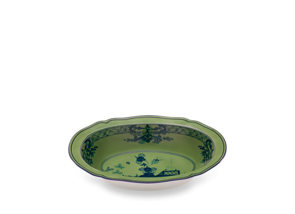 Antico Doccia Oval Deep Tray in Malachite