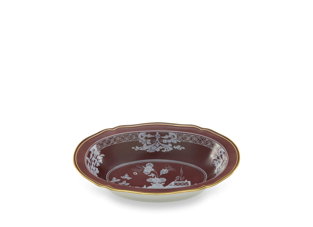 Antico Doccia Oval Deep Tray in Castagna