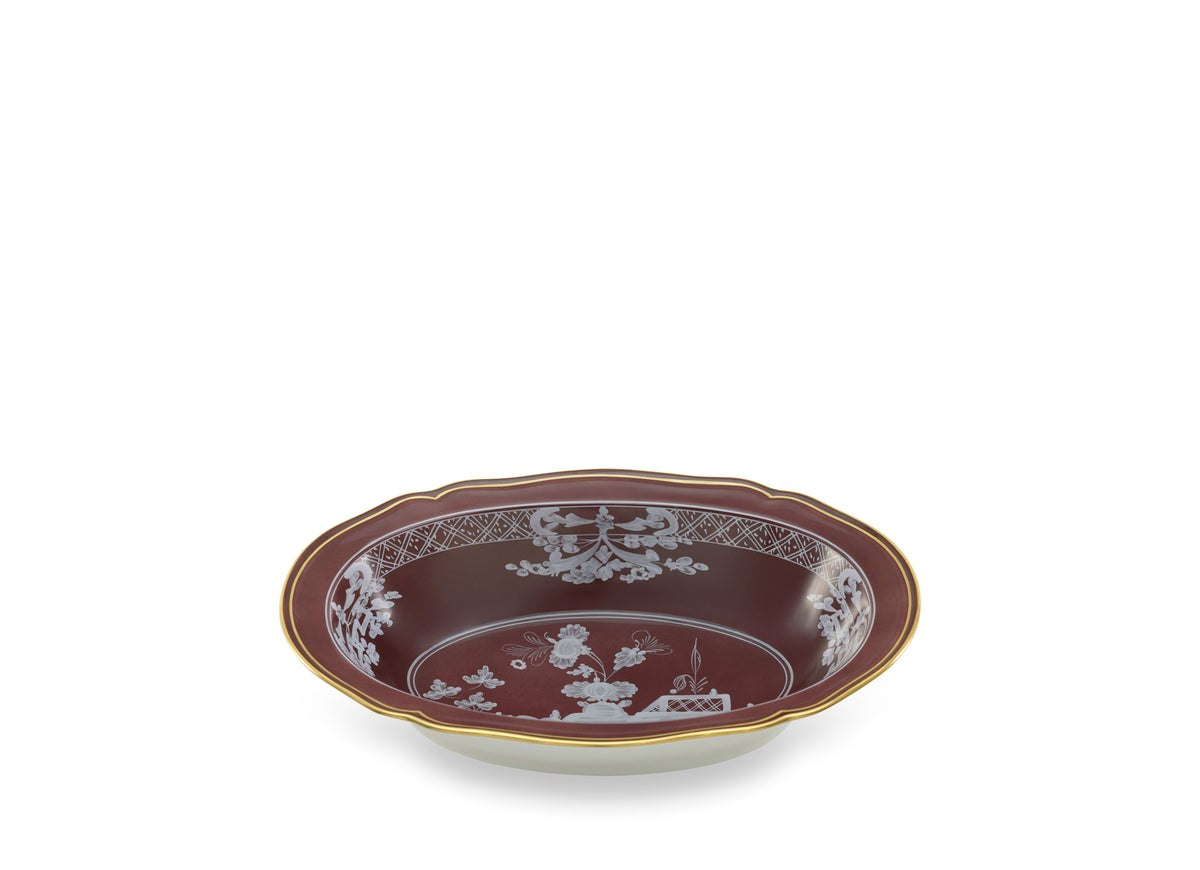 Antico Doccia Oval Deep Tray in Castagna