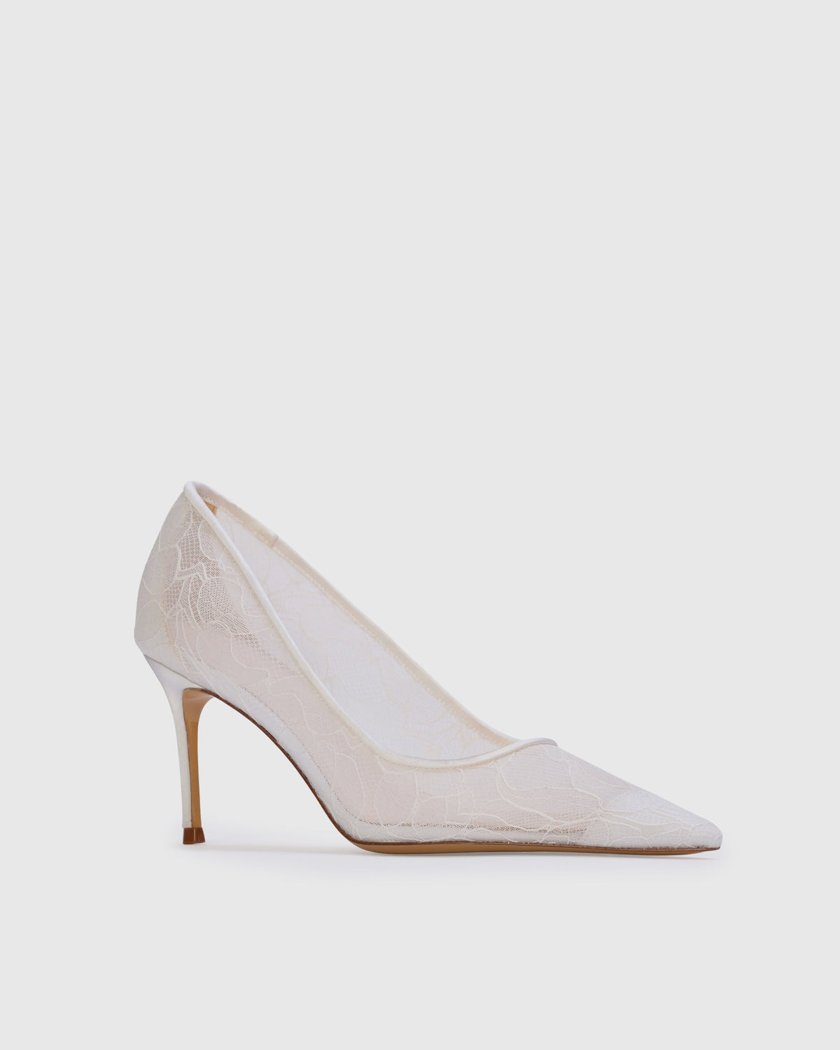 Mia 80 Pump in Ivory Lace