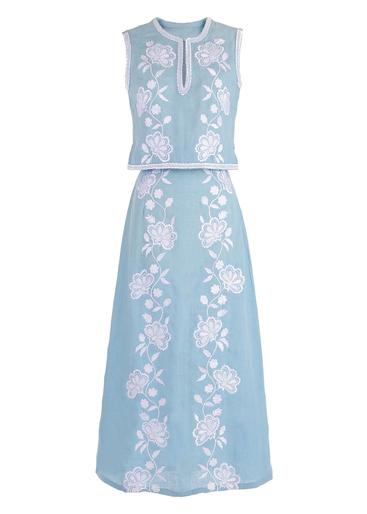 OTM Exclusive:  Kasbah Trellis Skirt in Light Blue