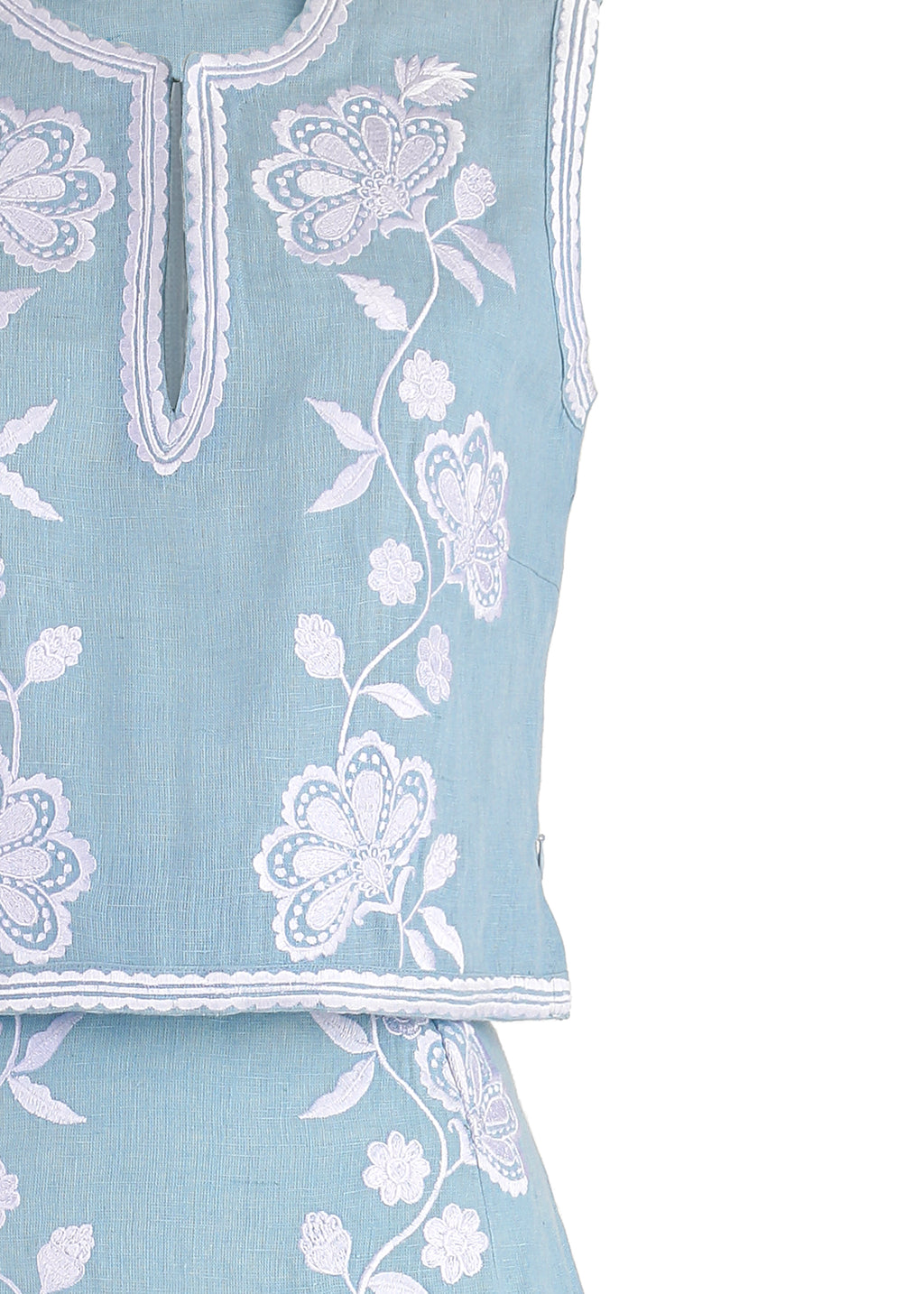 OTM Exclusive: Kasbah Trellis Top in Light Blue
