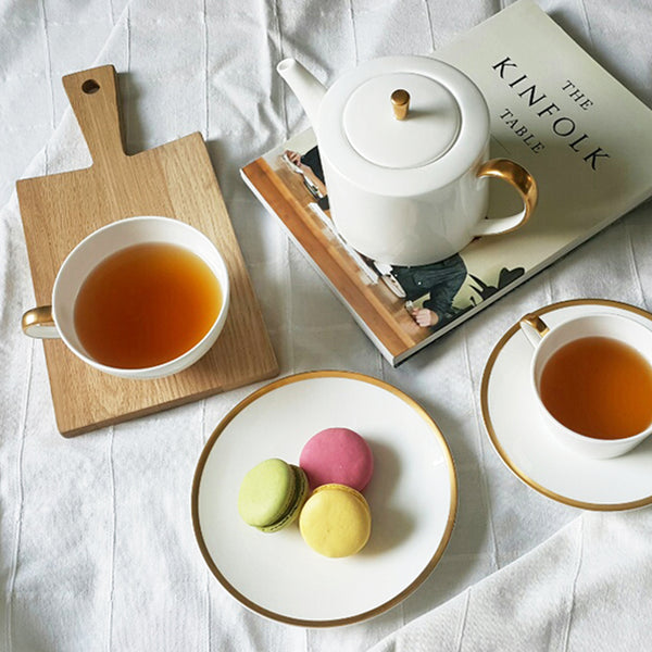 Golden Edge Teapot | Over The Moon