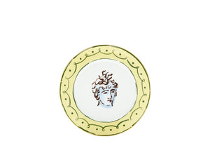 Ill Viaggio Di Nettuno Dinner Plate in Green & Yellow