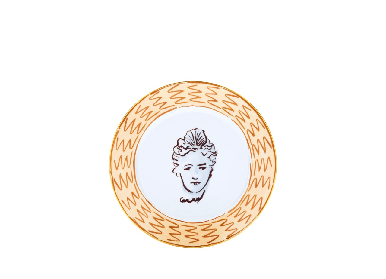 Ill Viaggio Di Nettuno Dinner Plate in Brown & Light Blue