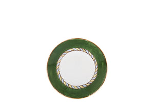 Ill Viaggio Di Nettuno Soup Plate in Green & Yellow