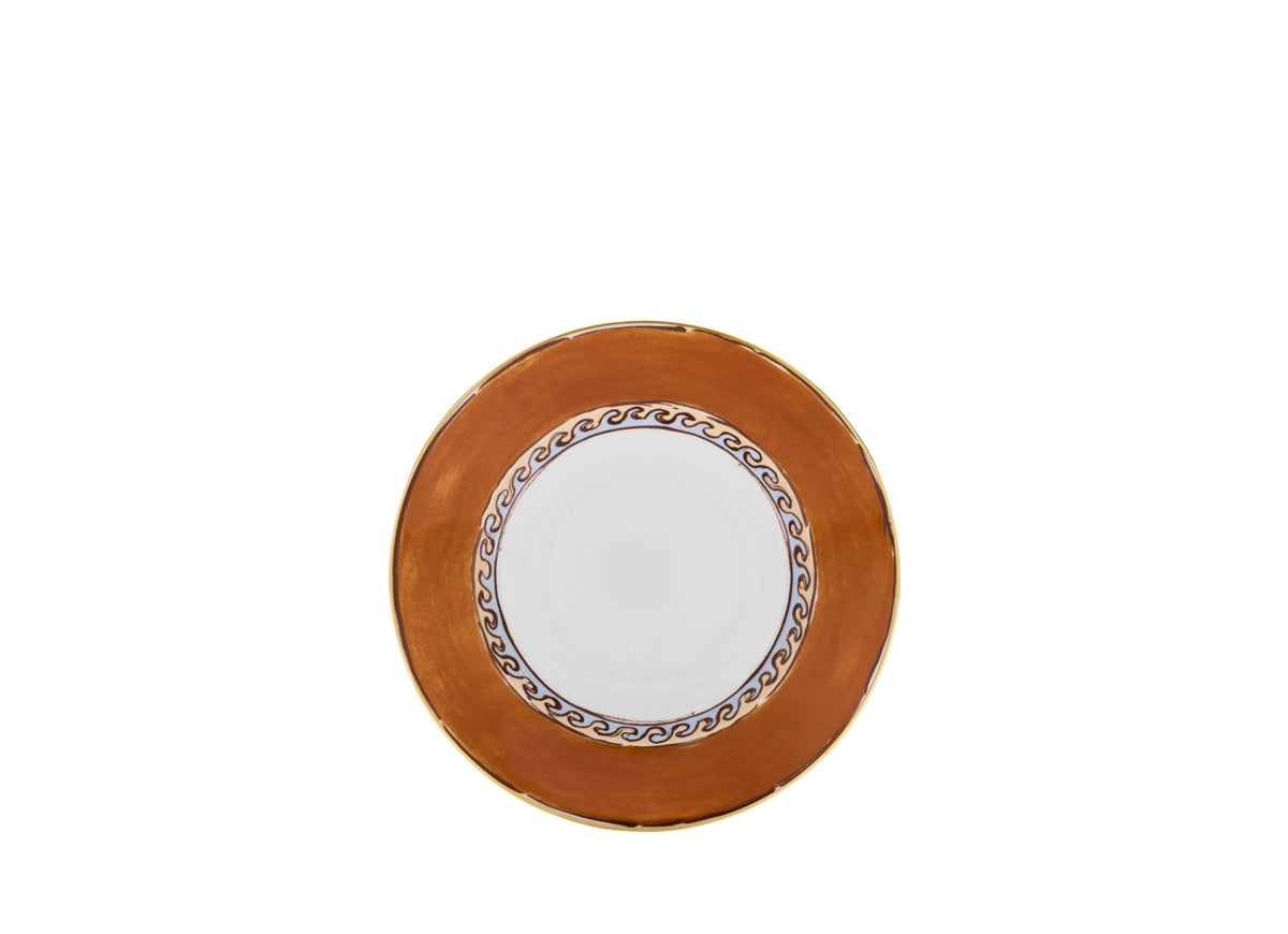 Ill Viaggio Di Nettuno Soupe Plate in Brown & Light Blue