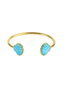 OTM Exclusive: Sankaty Scallop Cuff Bracelet in Turquoise