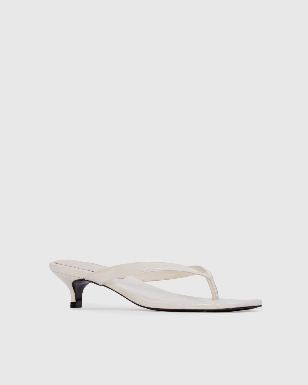 Kendal 35 Mule in Coconut Croc Patent Leather
