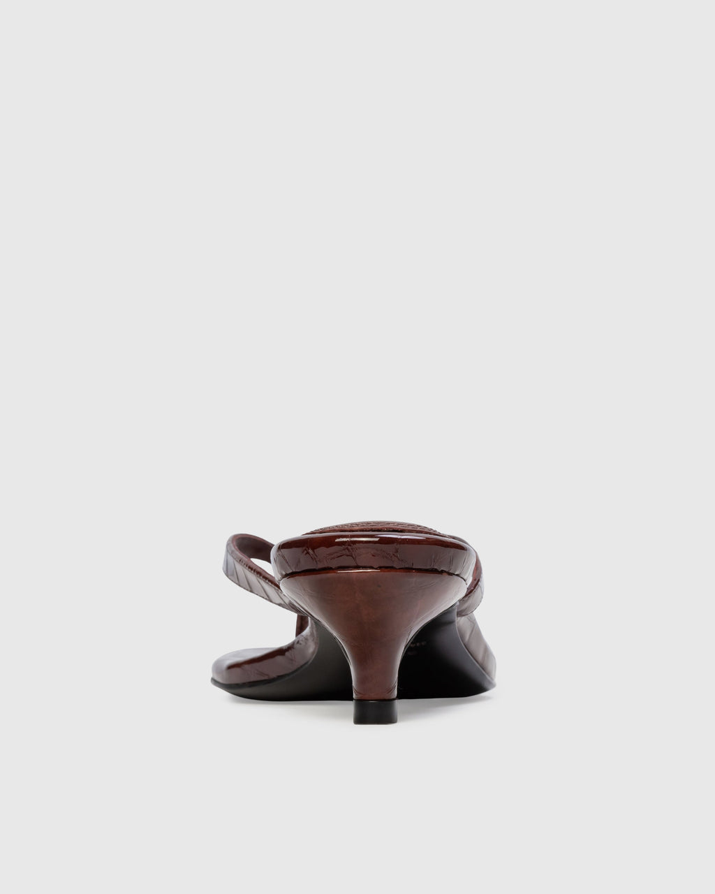 Kendal 35 Mule in Cinnamon Croc Patent Leather