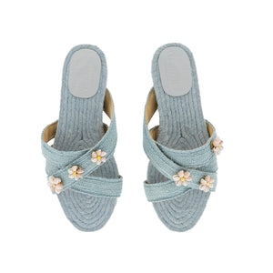 Sea Shella Espadrilles in Sky Blue