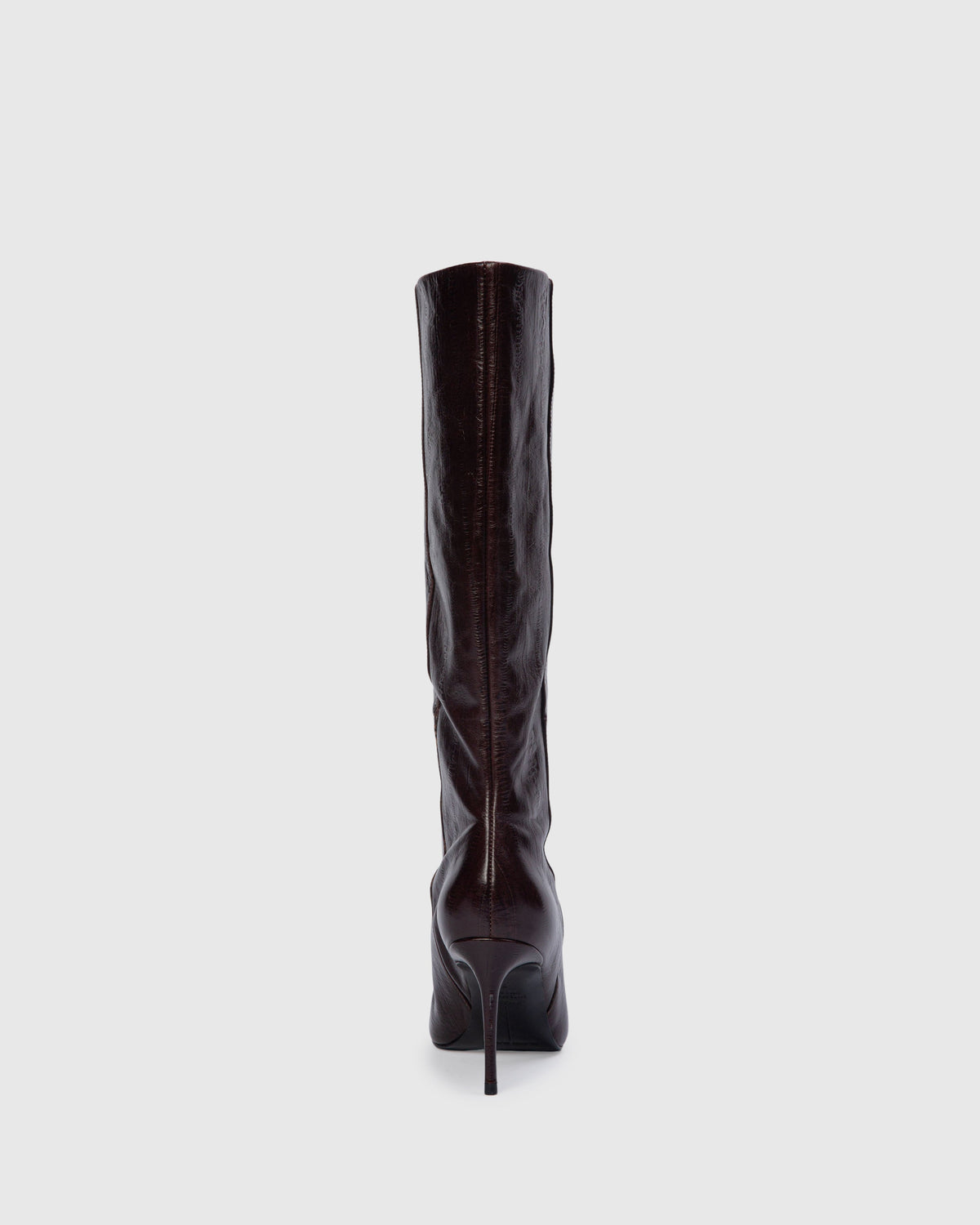 Kath 80 Boot in Brown Eel Printed Leather