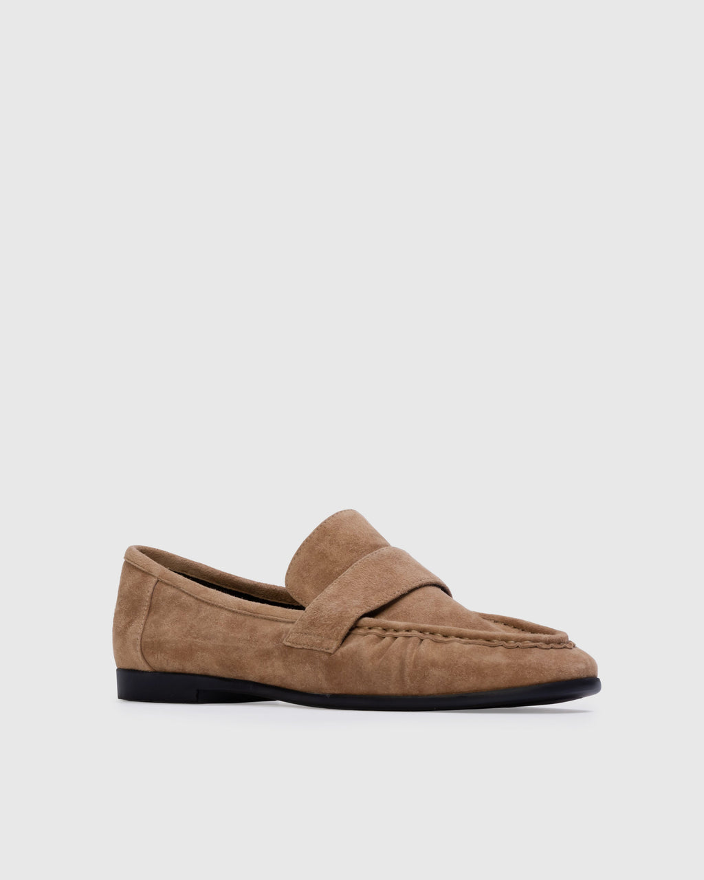 Arrow Loafer in Latte Suede