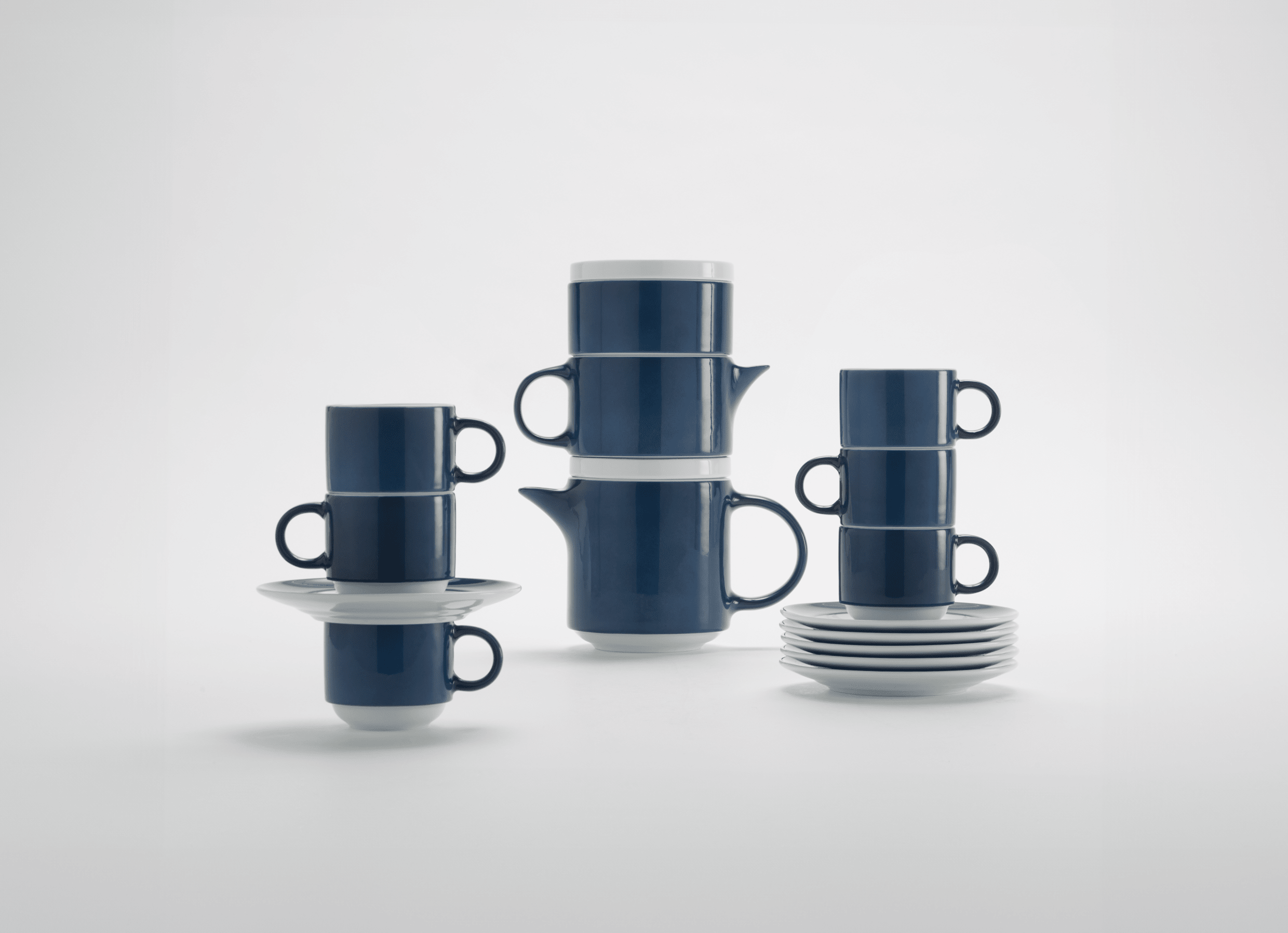 Coffee Set for 6, Colonna Re-Edition, Blu