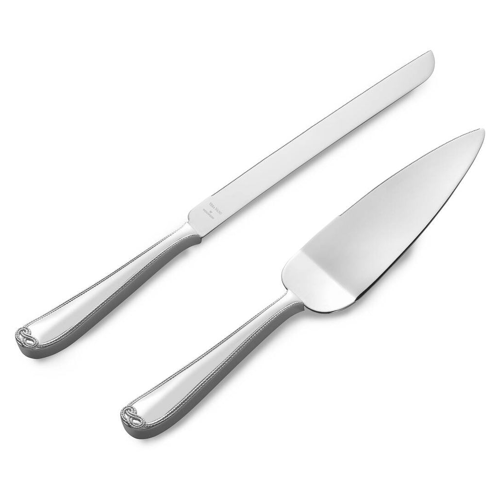 Vera Wang Infinity Cake Knife & Server in Silver, Set of 2