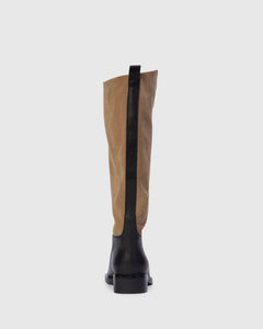 Pace 40 Boot in Latte Suede / Black Leather