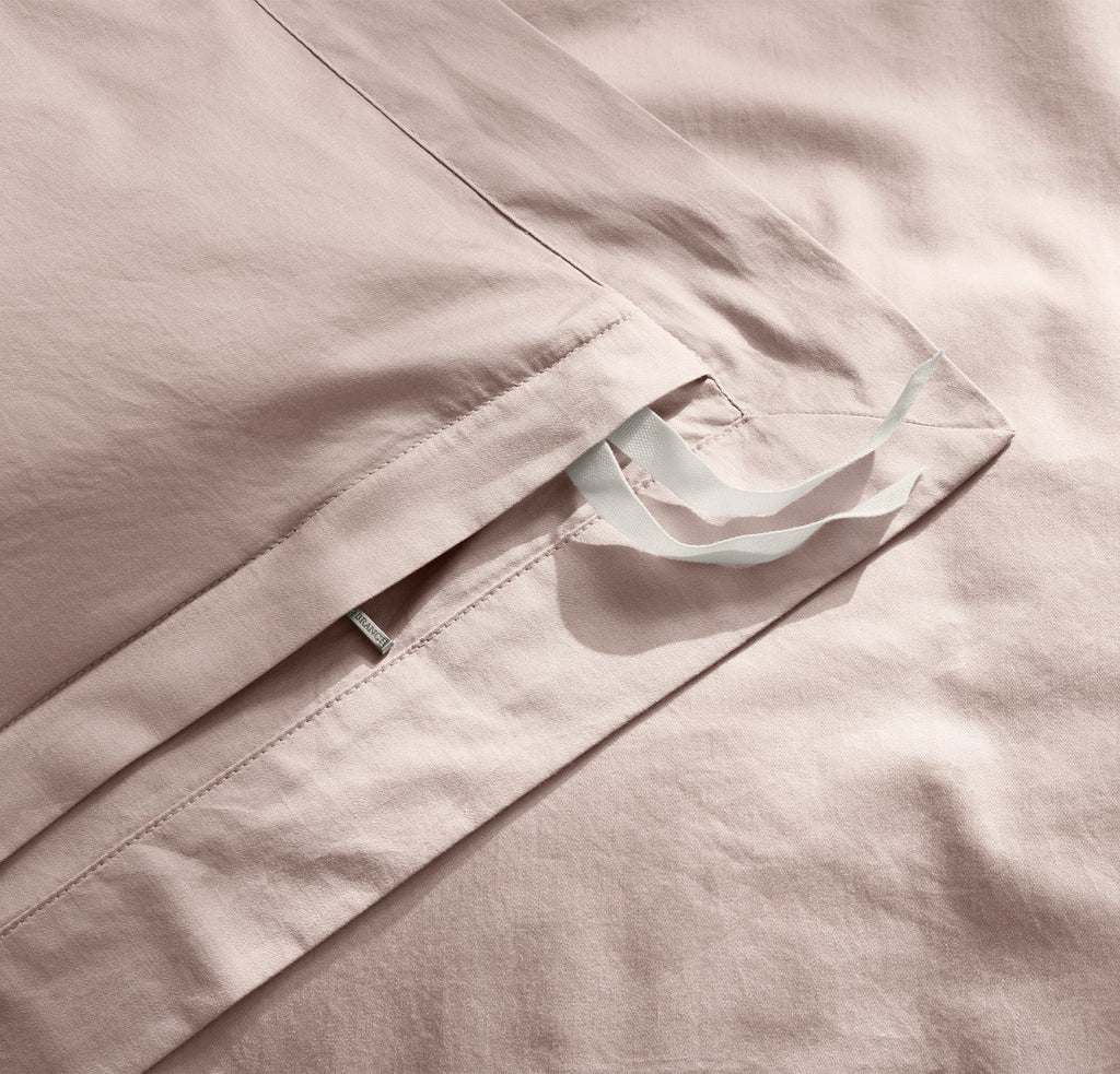 Signature Hemmed Duvet Set in Dusty Rose