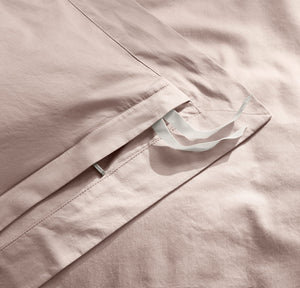Signature Hemmed Duvet Set in Dusty Rose
