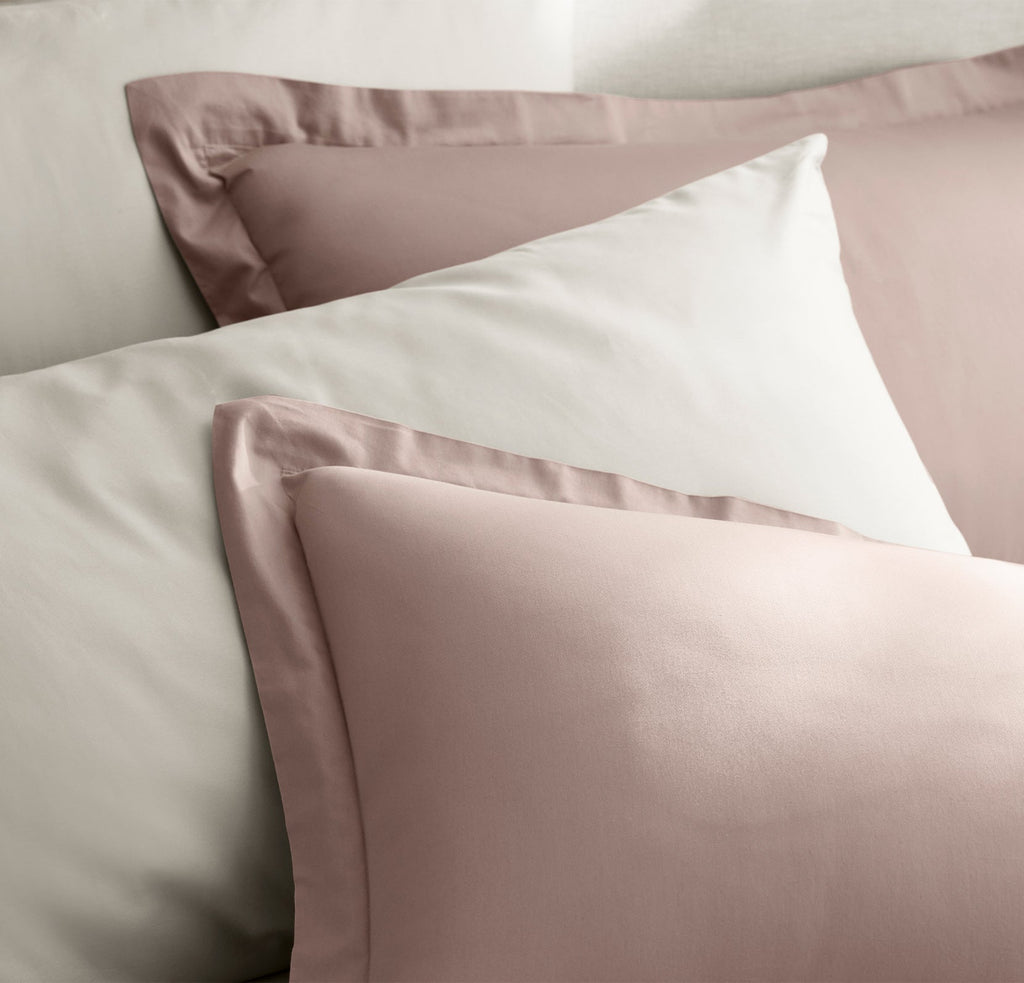 Signature Hemmed Duvet Set in Dusty Rose