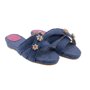 Jeans Blue Shella Espadrilles in Dark Blue