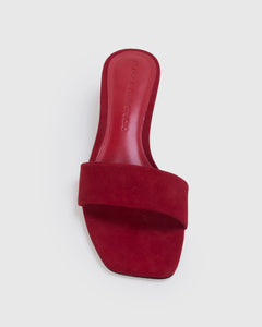 Avery 35 Mule in Cherry Suede