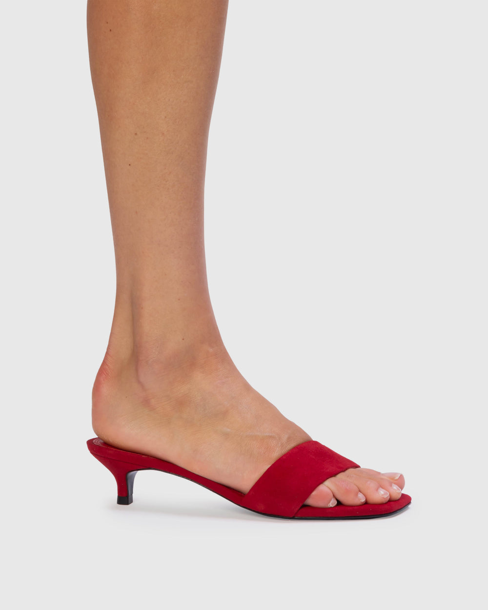 Avery 35 Mule in Cherry Suede