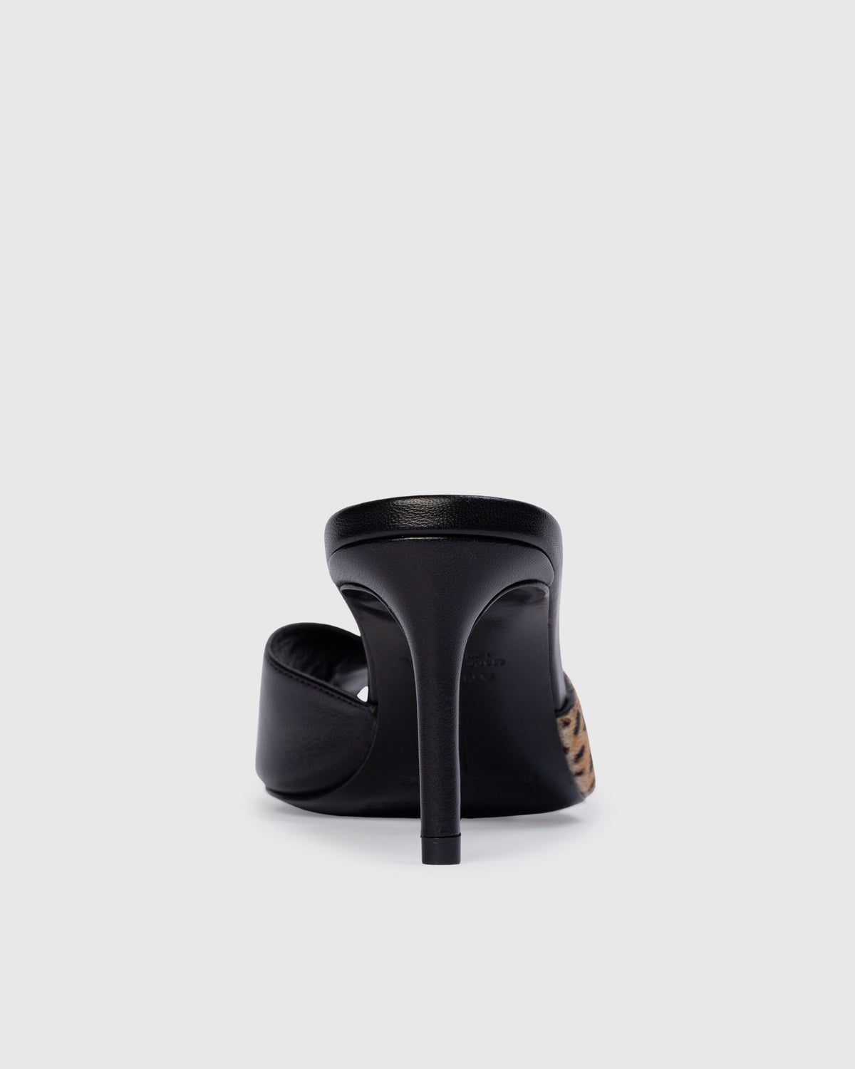 Noa 70 Mule in Camel Dotted Cheetah Pony Hair / Leather Mix