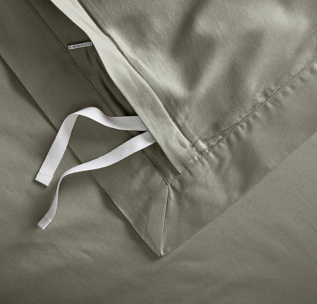 Percale Hemmed Duvet Set in Juniper