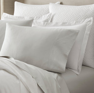 Percale Hemmed Pillowcase Set in Mist