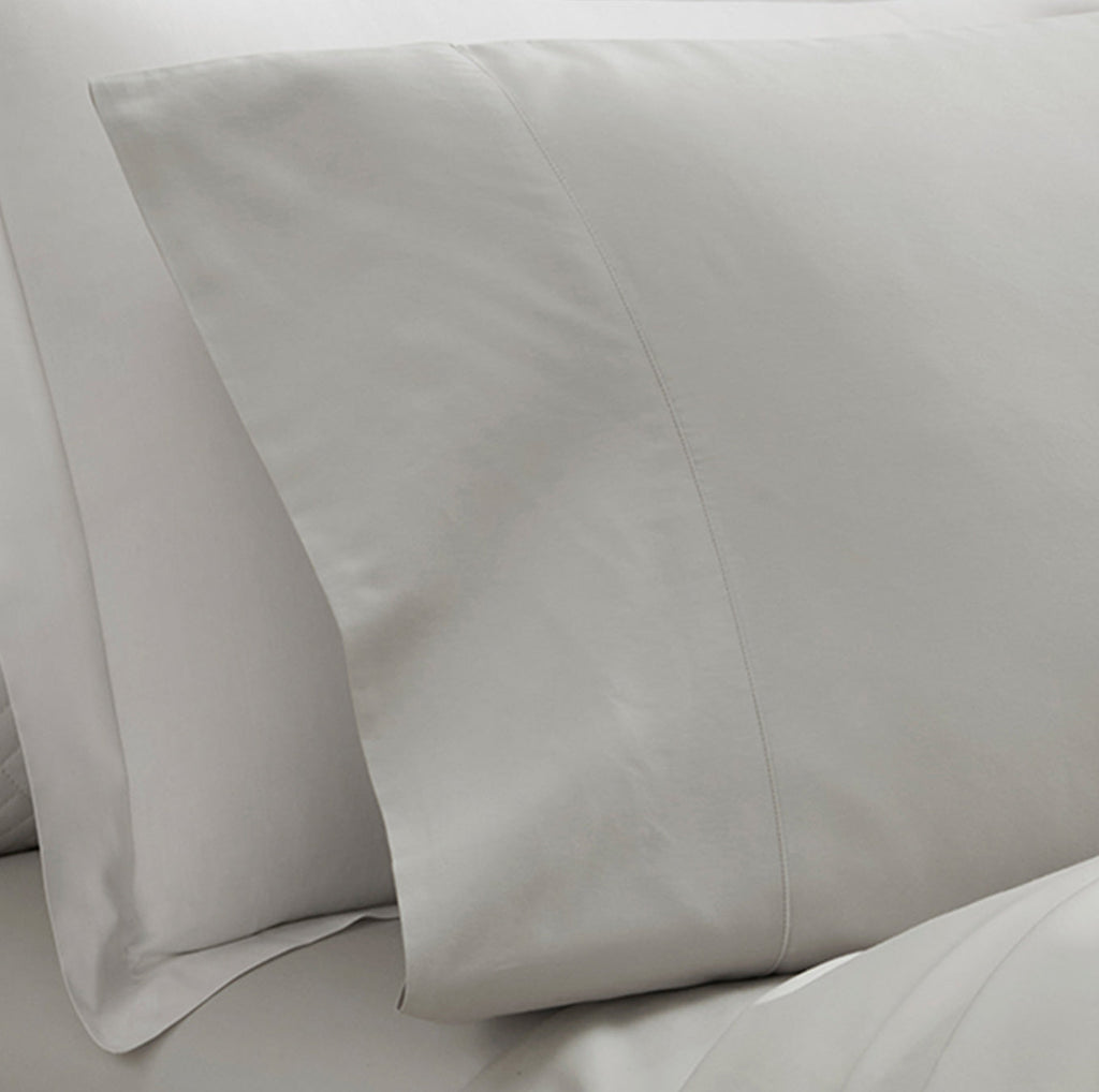 Percale Hemmed Pillowcase Set in Mist